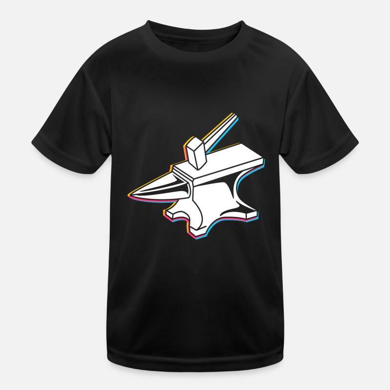 Amboss Schmiedekunst Kinder Funktions-T-Shirt