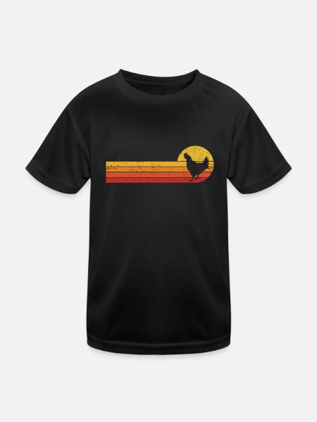 Chicken Farmer Farming Farm Chicken Lover - Kids Functional T-Shirt - black - Front