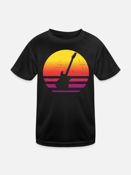 Guitariste - T-shirt sport Enfant - noir - Devant