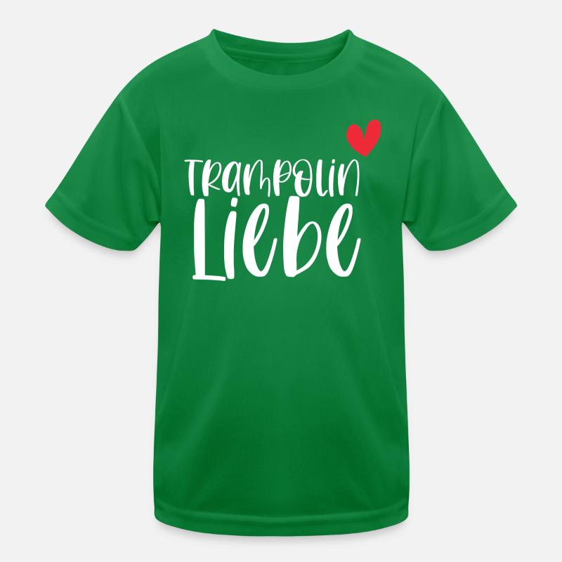 Trampolin Liebe Springen Hobby Geschenk Kinder Funktions-T-Shirt