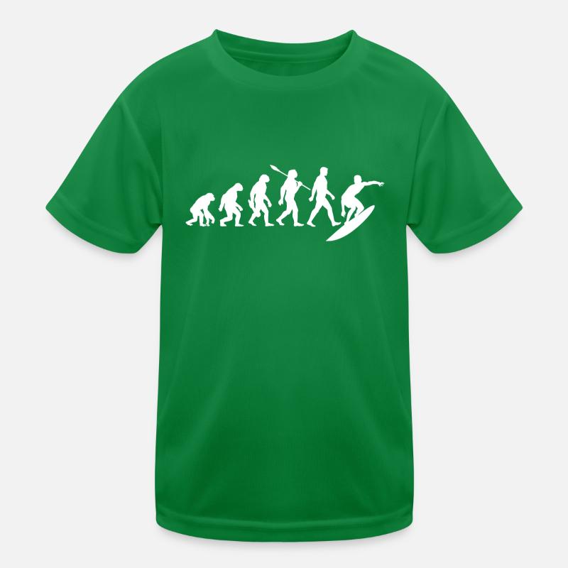 Evolution Surfer - Surfen - Surfbrett Kinder Funktions-T-Shirt