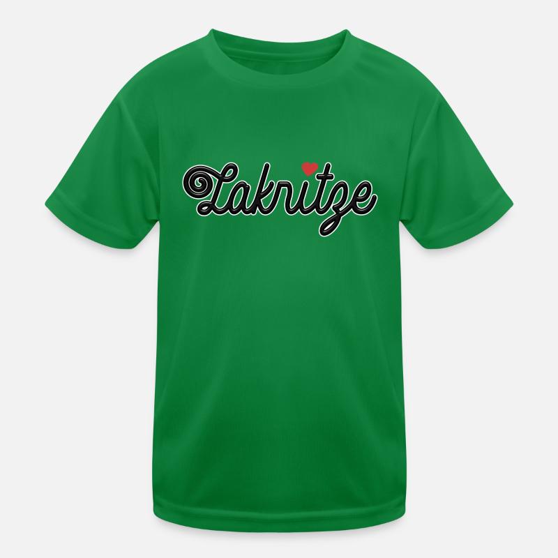Lakritze naschen mit Herz - Spruch Kinder Funktions-T-Shirt