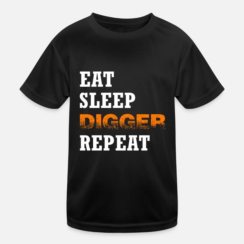 Bagger Baggerschaufel Baggerfahrer "digger" Kinder Funktions-T-Shirt