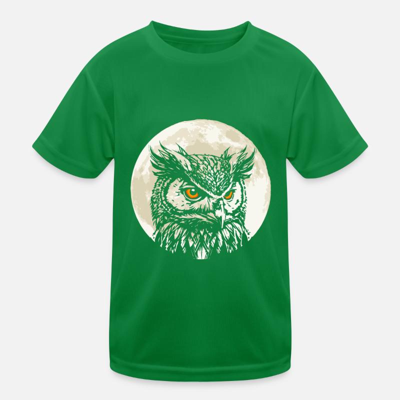 Owl Forest Night Wildlife Birds Nature Kids Functional T-Shirt