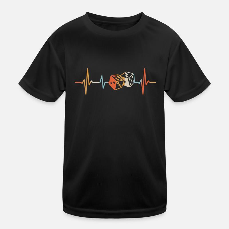 Dice Heartbeat Dice Game Kids Functional T-Shirt