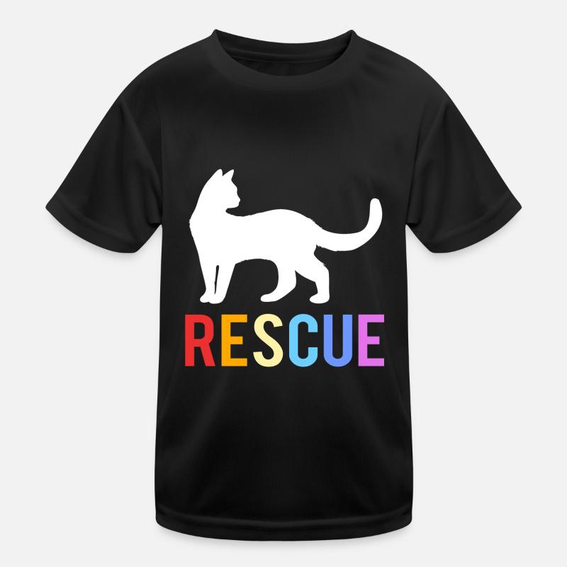 Katzenrettung Tierrechte Tierrettung Tierheim Kinder Funktions-T-Shirt