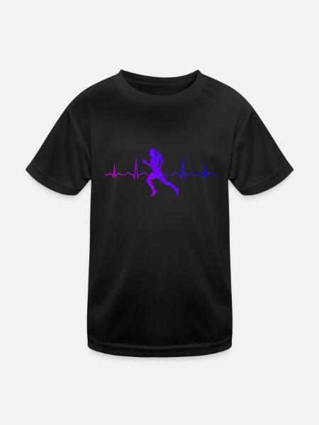 Jogging Course à pied Hommes Course Fitness Running - T-shirt sport Enfant - noir - Devant
