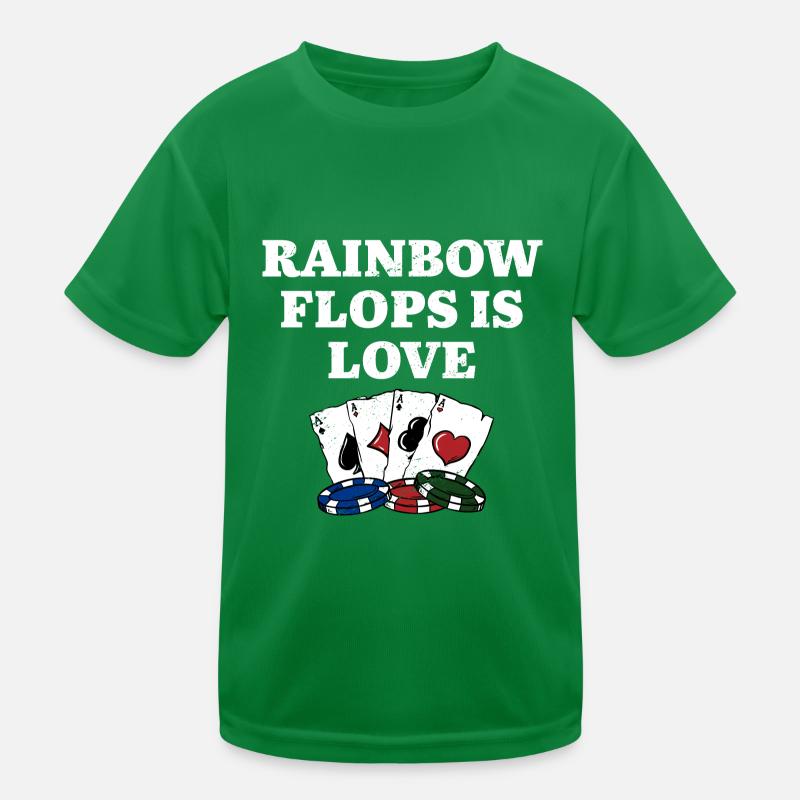 Rainbow Flops est Love Gambler Poker Gambling T-shirt sport Enfant