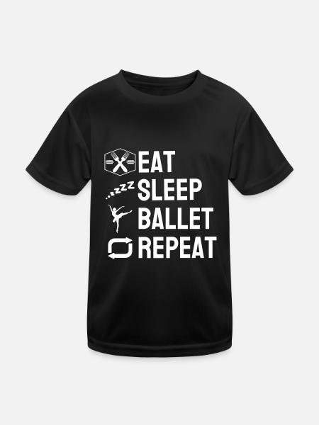 Ballerina Ballet Dancer Funny Ballet - Kids Functional T-Shirt - black - Front