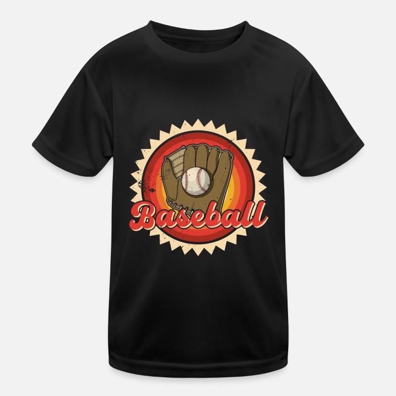 Baseball Gloves Ball Catcher Saying Kids Functional T-Shirt