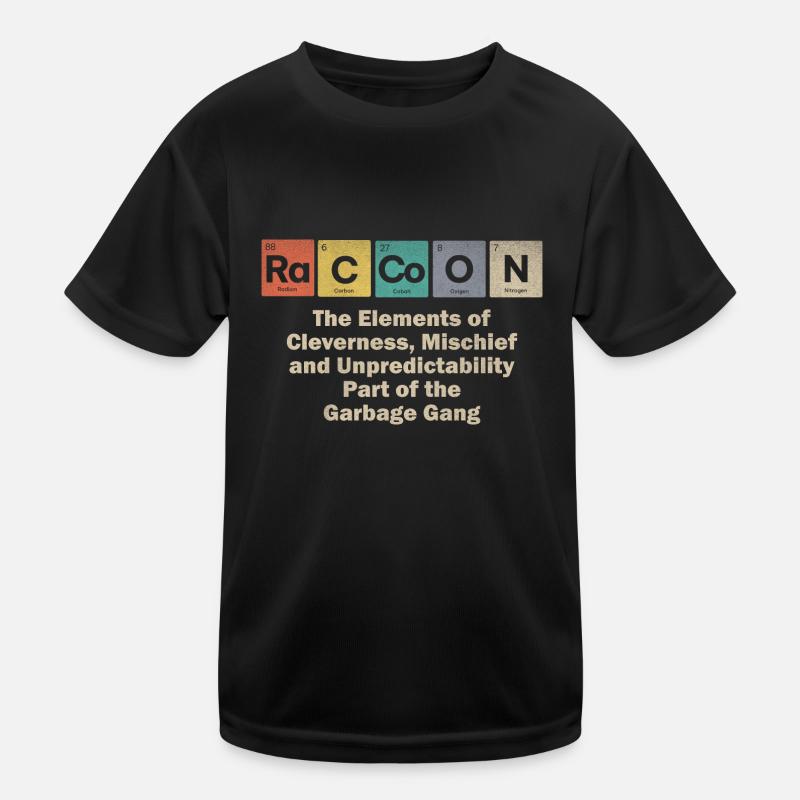 Raccoon funny Elements Periodic Table Kinder Funktions-T-Shirt