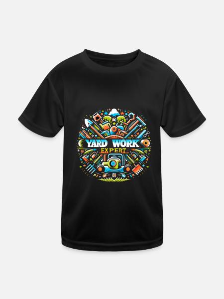 Yard Work Expert 18 - Kids Functional T-Shirt - black - Front