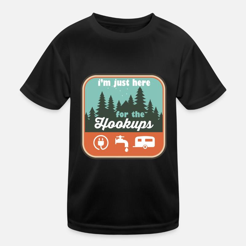 Je suis juste là pour les branchements RV Camping T-shirt sport Enfant