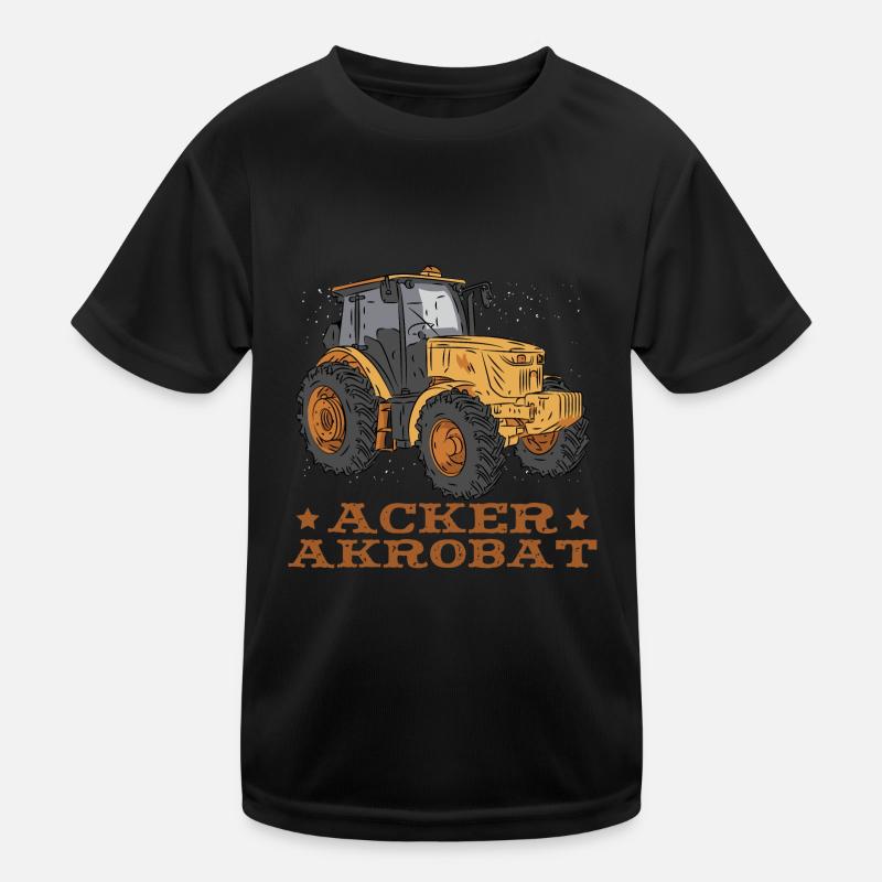 Acker Akrobat Feld Traktor Vieh Feld Kinder Funktions-T-Shirt