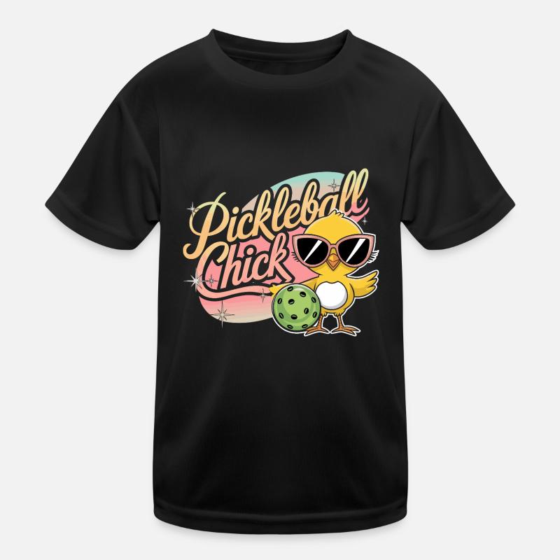 Pickleball Chick | Lustiges Retro Design Kinder Funktions-T-Shirt