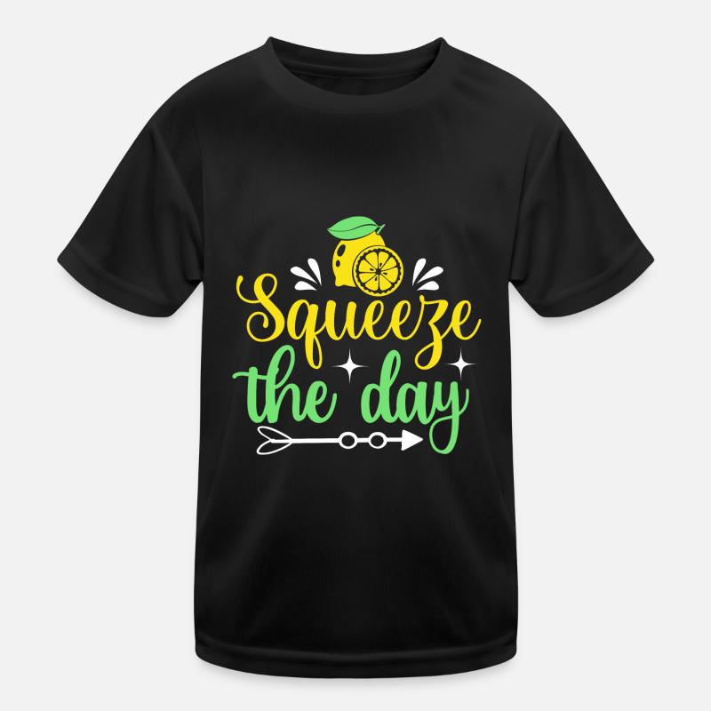 Limonade Squeeze Day Sommerliebhaber Zitronensaft Kinder Funktions-T-Shirt
