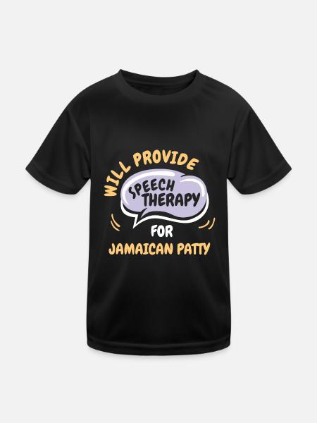 Provide Speech Therapy for Jamaican Patty Funny - Kids Functional T-Shirt - black - Front