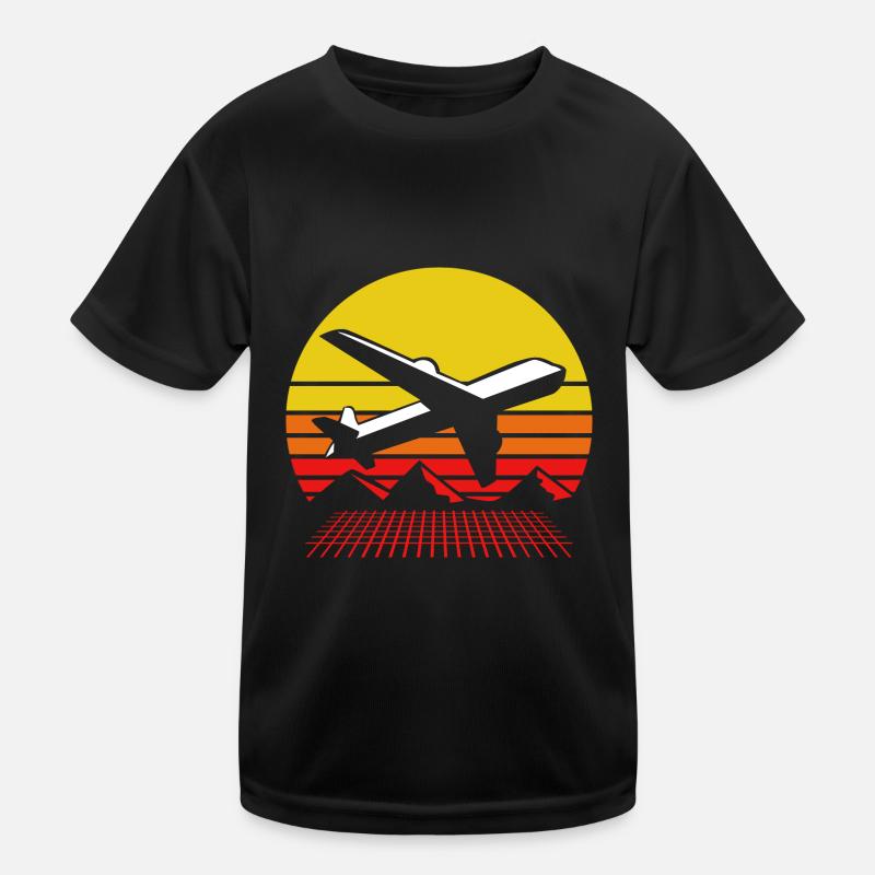 Pilot Airplane Kids Functional T-Shirt