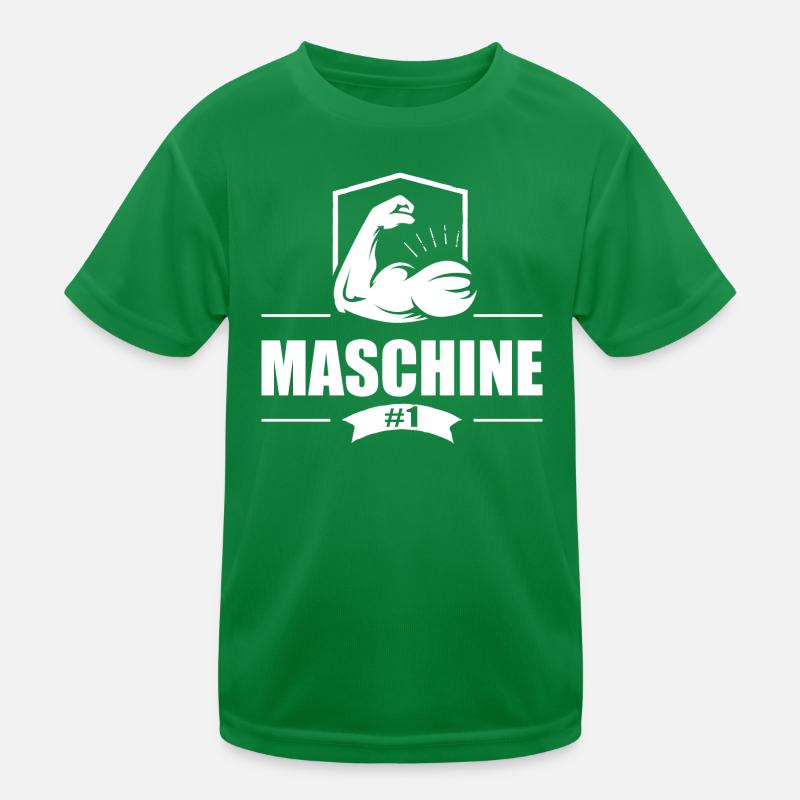 Maschine White Kinder Funktions-T-Shirt