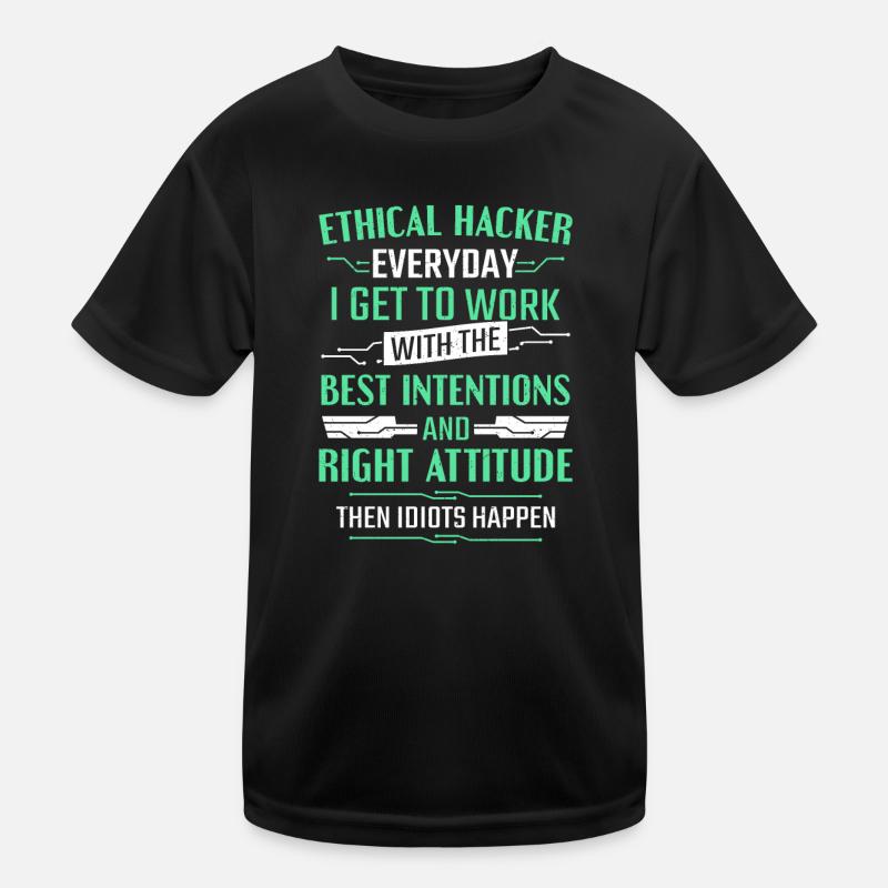 Cyber Ethical Hacker Quotidien Cyber Hacking T-shirt sport Enfant