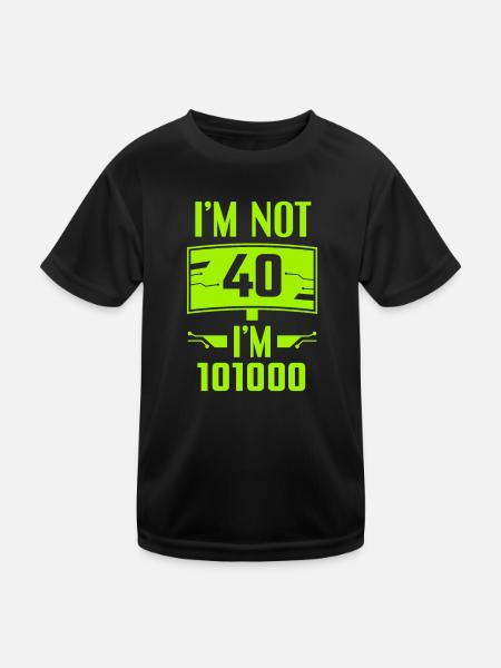 Programmeur de cybersécurité pas 40th Birthday Hacker - T-shirt sport Enfant - noir - Devant
