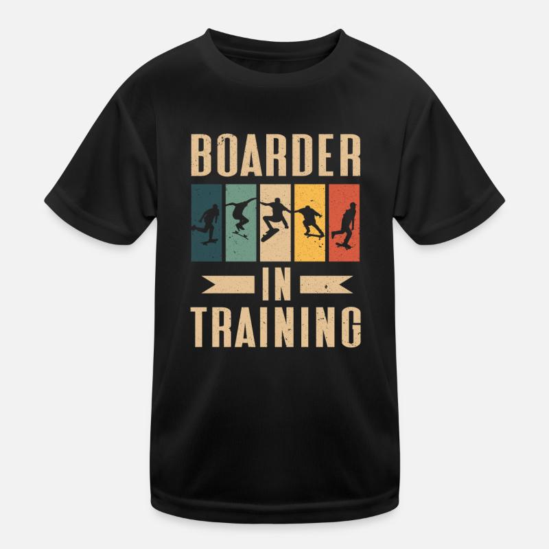Skateboarder im Training Skateboard Kinder Funktions-T-Shirt
