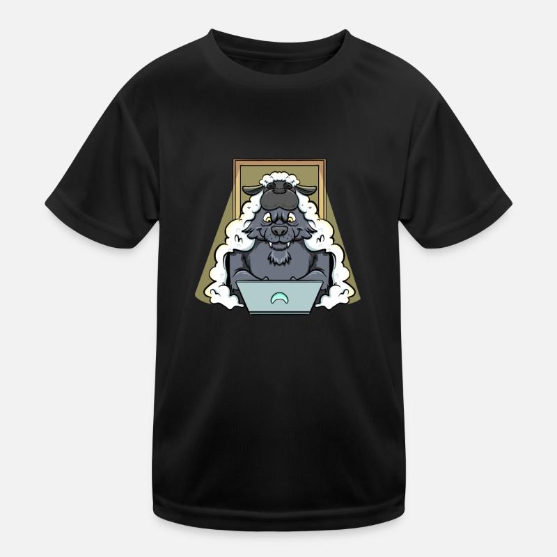 Hacker Wolf im Schafspelz Cybersicherheit Kinder Funktions-T-Shirt