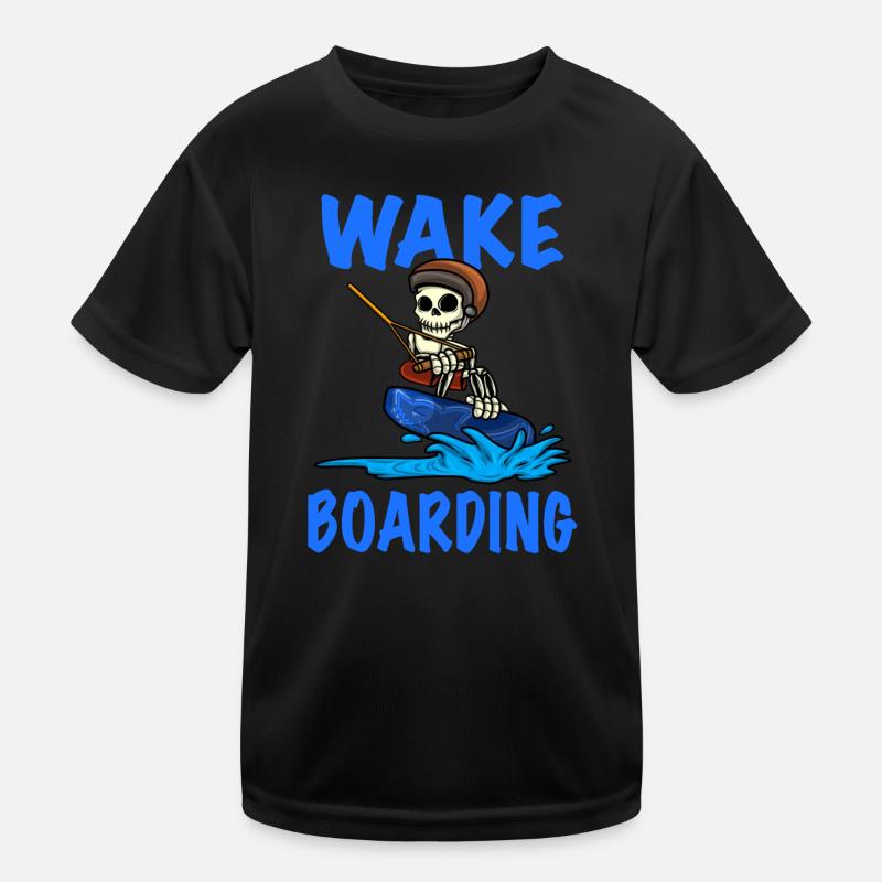 Wakeboarder Skeleton sur le wakeboard T-shirt sport Enfant