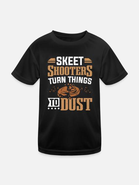 Skeet-Shooter verwandeln die Dinge in Dust Skeet Shooting - Kinder Funktions-T-Shirt - Schwarz - Vorne