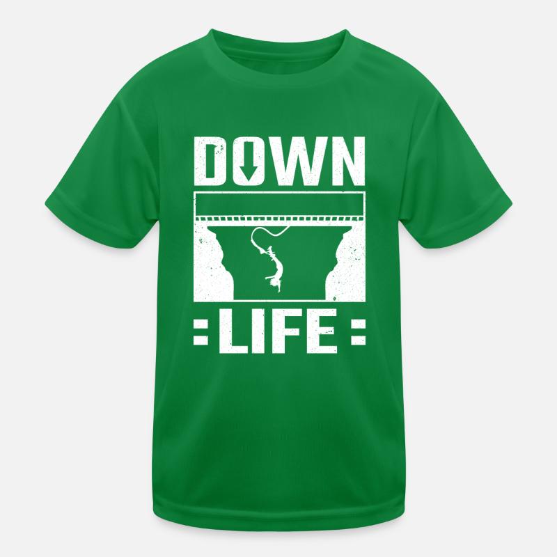 Down Life Bungy Jump Bungee Jumping Kids Functional T-Shirt