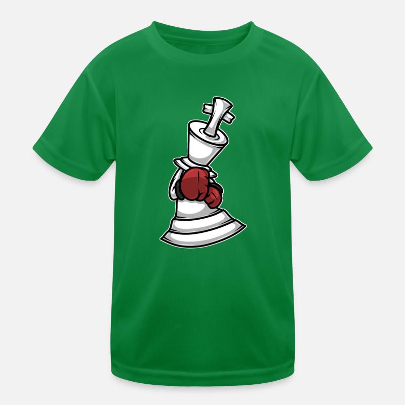Schachfigur Boxer Boxhandschuhe King Kinder Funktions-T-Shirt