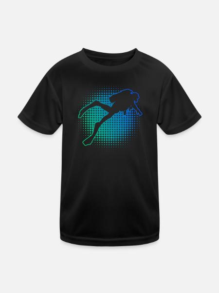 Plongée Hommes Plongée Libre Femmes Plongeurs - T-shirt sport Enfant - noir - Devant