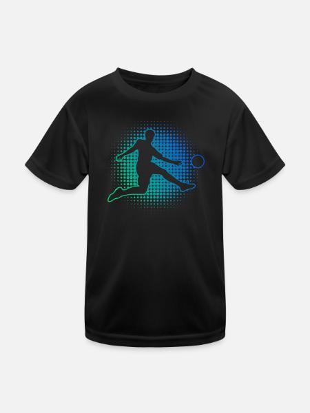 Footballers Football Playing Football Women's Football - Kids Functional T-Shirt - black - Front