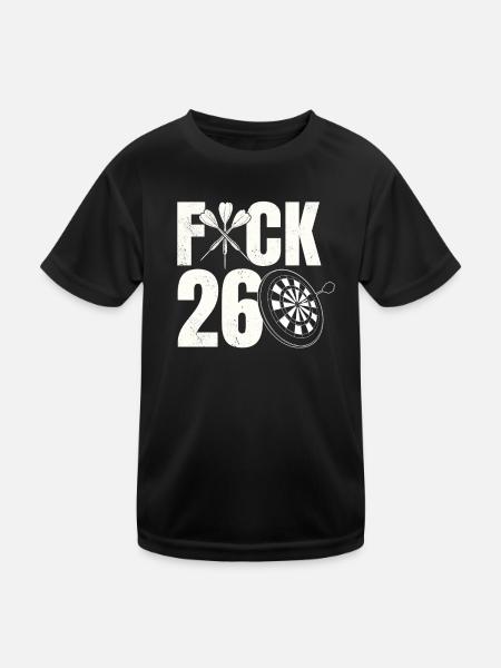 Dart Board Dart Player Flying Arrow 26 Darts - Kids Functional T-Shirt - black - Front