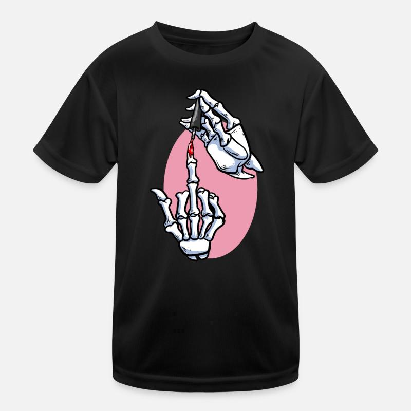 Nail Artist Skeleton Mains Vernis à ongles Nail Tech T-shirt sport Enfant