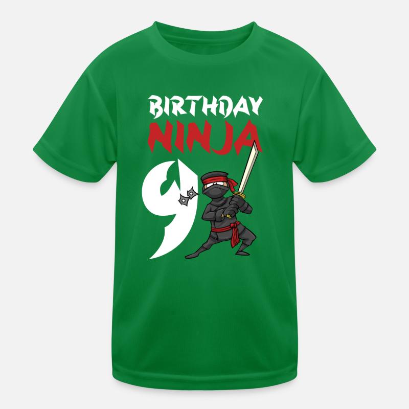 Fête d’anniversaire Ninja japonais de 9 ans Anniversaire T-shirt sport Enfant