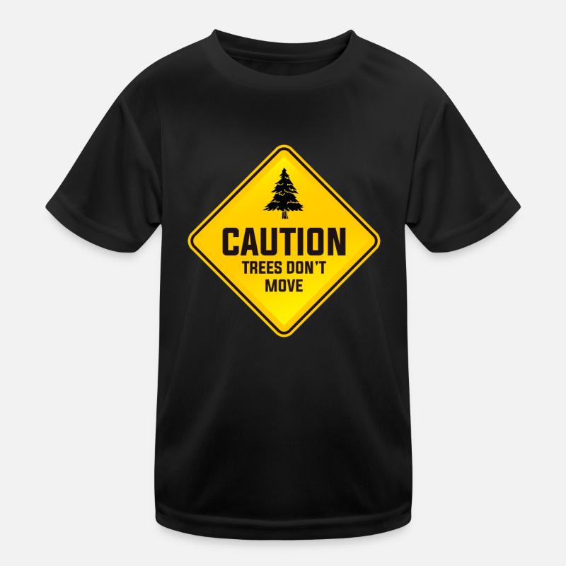 Skifahrer Skifahren MCaution Bäume bewegen sich nicht Ski Kinder Funktions-T-Shirt