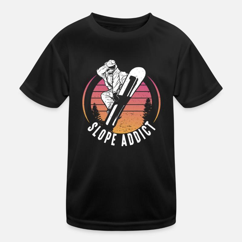 Snowboarding Slope Addict Snowboarder Kinder Funktions-T-Shirt