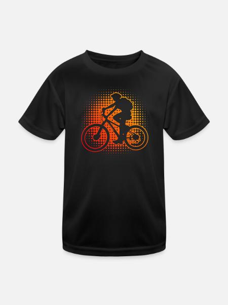 Cyclisme Femmes Cyclistes Vélo de montagne Cyclisme - T-shirt sport Enfant - noir - Devant