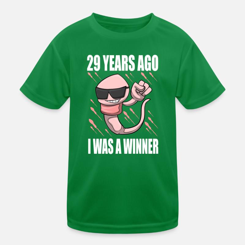 Man Sperm Birthday 29 Year Old Kids Functional T-Shirt