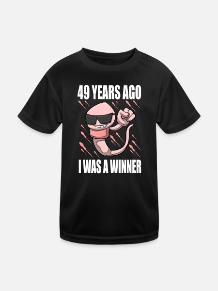 Homme Sperme Anniversaire 49 ans - T-shirt sport Enfant - noir - Devant