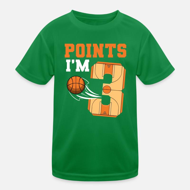 Basketball Geburtstagskind 3. Geburtstag Mottoparty Kinder Funktions-T-Shirt