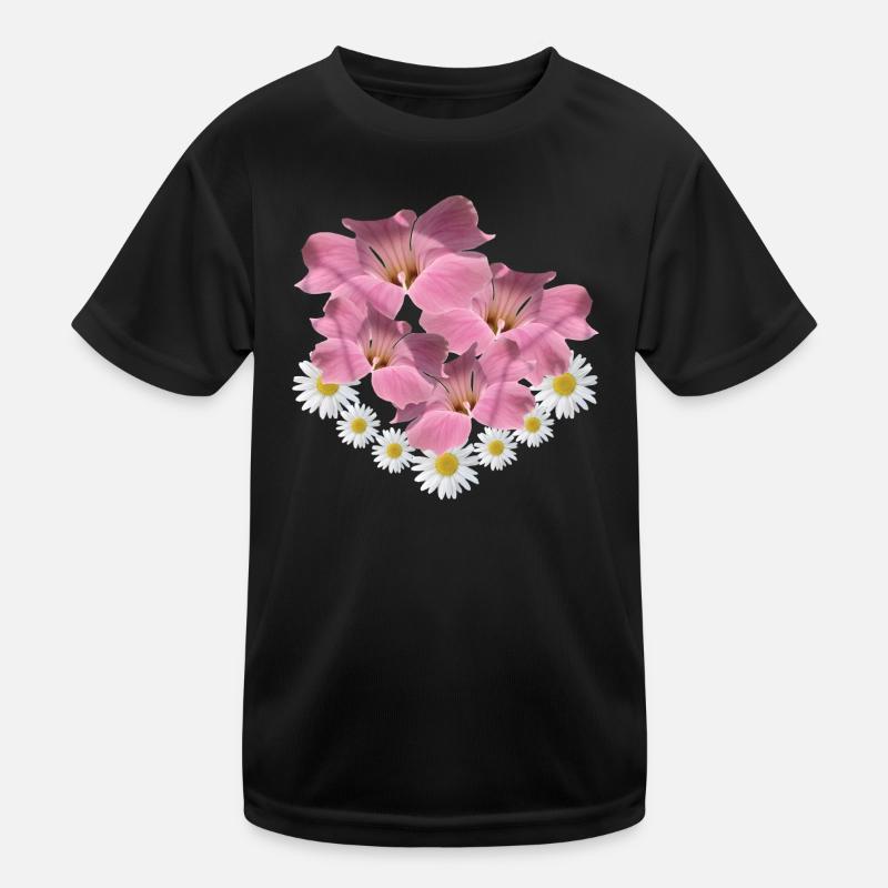 Margerite Blume pink Blumenranke Gänseblümchen Kinder Funktions-T-Shirt