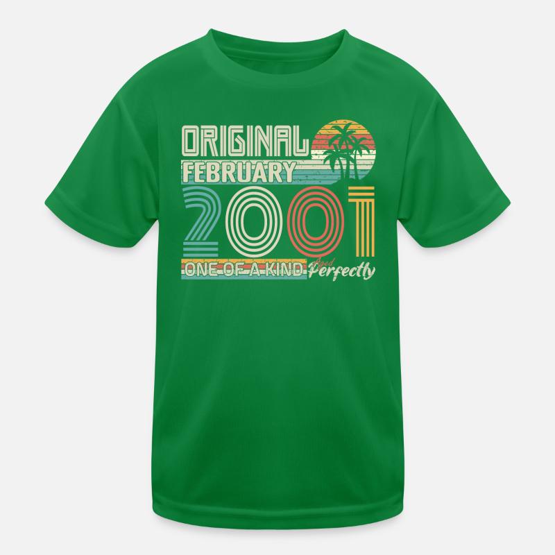 Février 2001 anniversaire Février 2001 cadeau T-shirt sport Enfant