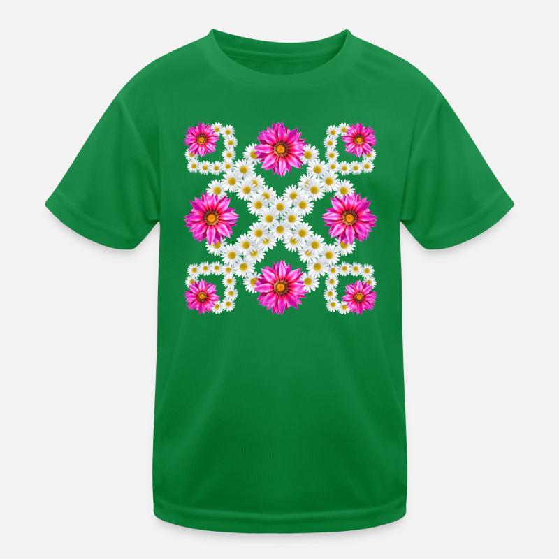 Gazanie Margerite Blüte Blumenmuster Gänseblümchen Kinder Funktions-T-Shirt