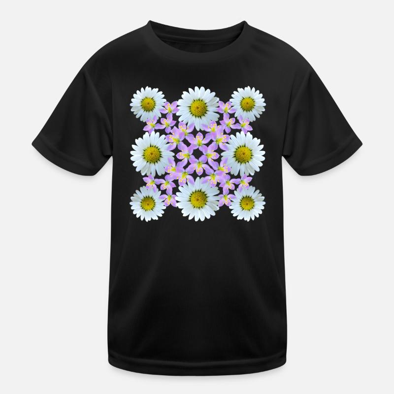 Blumenmuster Gänseblümchen Blume Blumenranke Blüte Kinder Funktions-T-Shirt