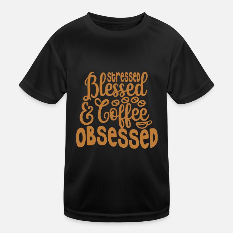 Kaffee Espresso Morgens Kaffeetrinker Americano Kinder Funktions-T-Shirt