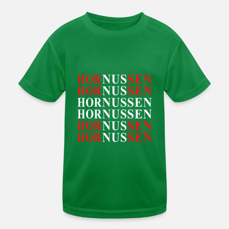 Hornussen Text Schweiz Kinder Funktions-T-Shirt