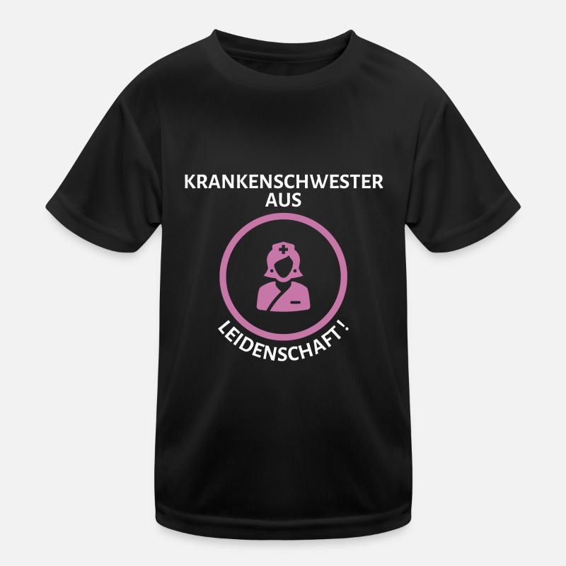 Leidenschaftliche Krankenschwester Kinder Funktions-T-Shirt