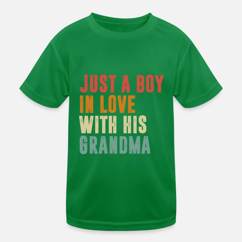 Liebe mit seiner Oma Retro Mama Muttertag Kinder Funktions-T-Shirt